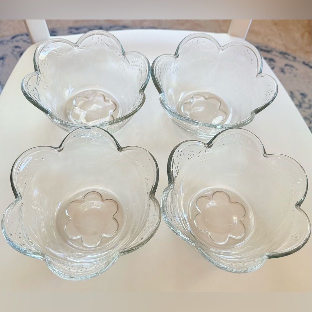 Vintage Four-Piece Set of Pfaltzgraff Blossom Dip Bowls